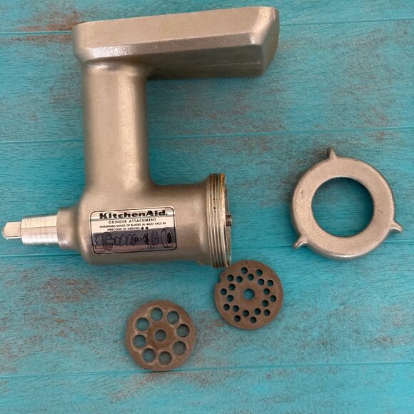 KitchenAid Food Grinder Attachment With Metal Plates & Stomper Model FG Hobart - Picture 7 of 8